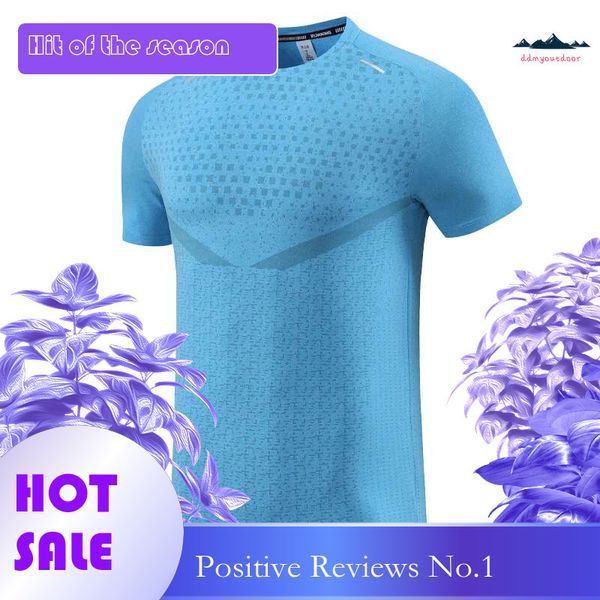 Ddmyoutdoor China Domestic Print Gym Shirts Fashion Running Casual Outdoor Jogging Breathable Workout Short Sleeves Nylon Quick Dry Training