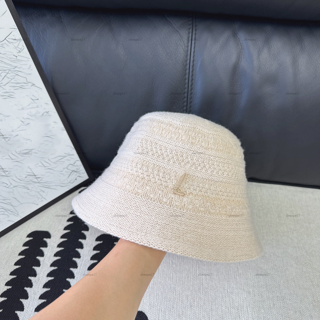 Top child wide brim Metal ornaments Knitted boys girls Bucket hat kids fashion accesories multiple color options baby caps A344X10N076