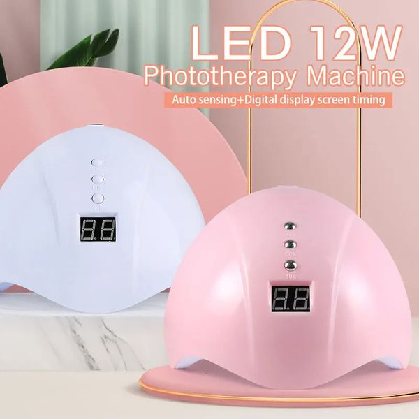 Arte Clavo UV LED nail lamp for ergonomics 12W 60S-120S gel nail polish dryer nail art tool for fast curing gel decal varnish 241018