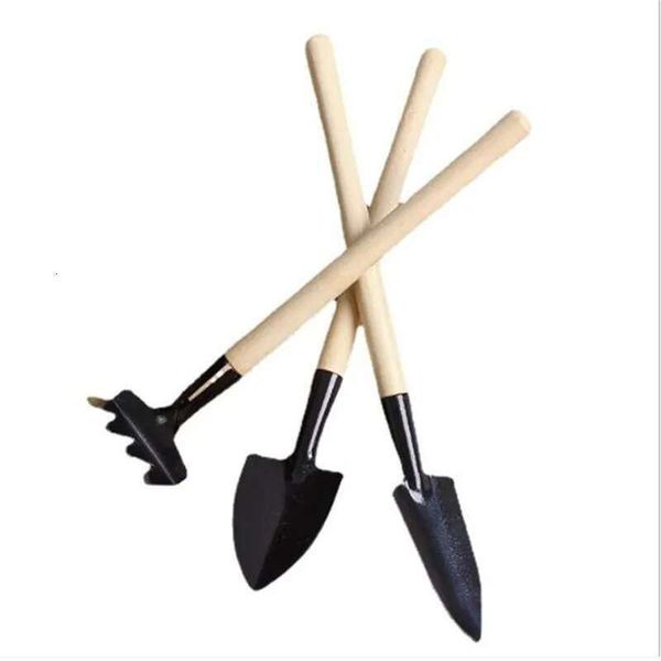 Mini Tools Garden Supplies Digging Suits Home Gardening Tool Rake Shovel Set Balcony Three-Piece Wood Handle Kit