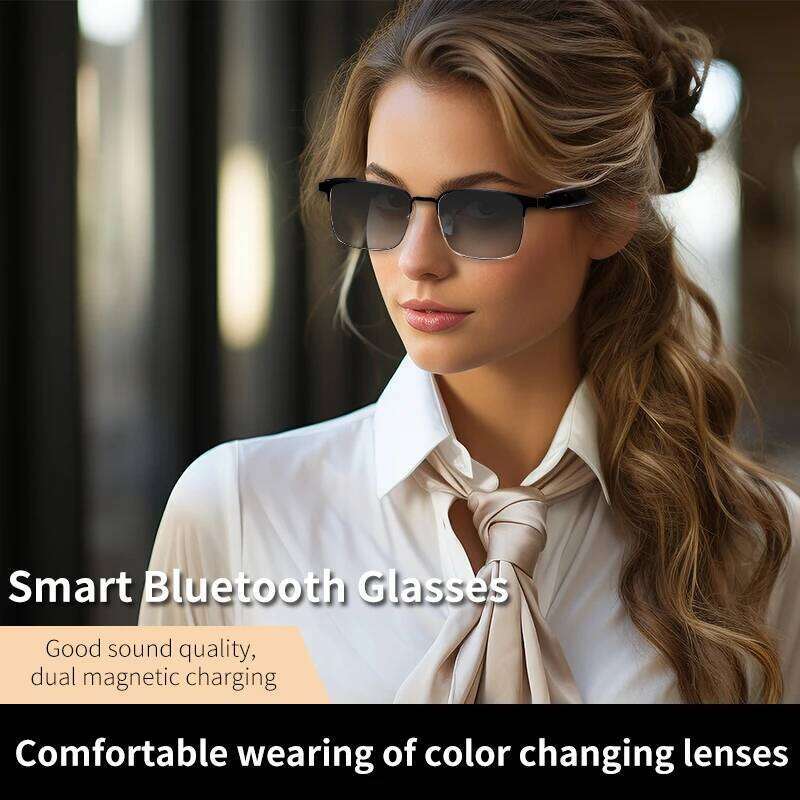JT-GS06 Color Changing Lens Bluetooth Wireless Photochromic Smart Glasses Outdoor Indoor Anti Blue UV Protection