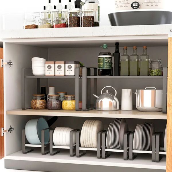 Kitchen Cabinet Shelves Plates Dishes Shelves Chopping Board Rack Bowl Cup Holder Multifunction Closet Organizer Best quality