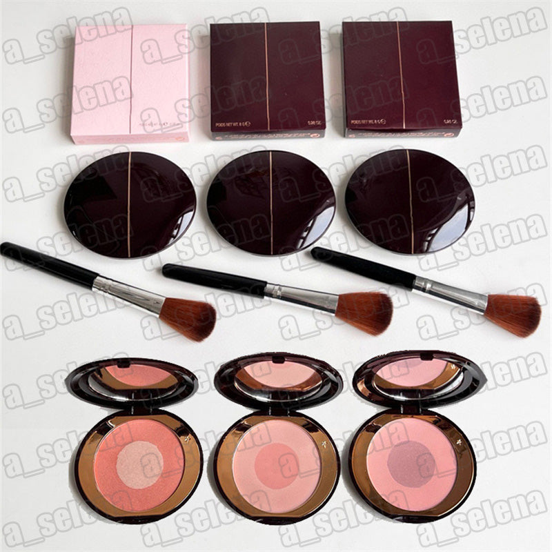 Face Makeup blush make up double color pressed blusher with brush 8g