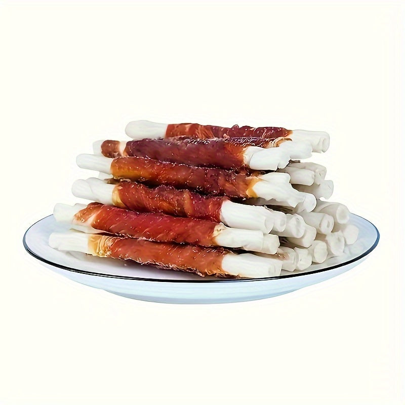 TEMU 100g-500g (3.53oz-1.1lb) Duck Wrapped Sticks, Dog Treats For Small, Medium, & Large Dog, Made With Real Duck, - Healthy, , Dog Chews Long