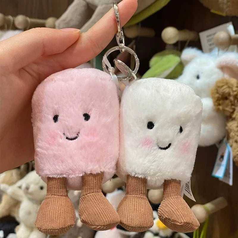 Hot Fun Marshmallow Keychain Cotton Candy Two Tone Cute Soft Two Tone Keychain Bag Pendant Accessories Dolls Pendant Xmas Gifts W250524