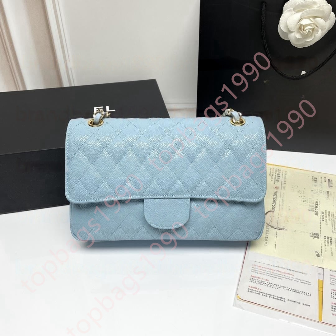 25cm Designer bags purse Flap Women bag luxury shoulder bag Handbag Caviar leather classic Flap Envelope Bag on chain Crossbody caviar leather chain