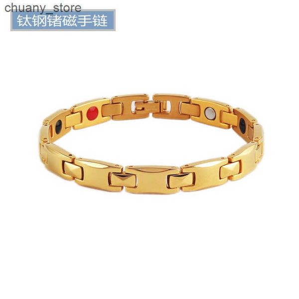 Chain Korean style stainless steel metal jewelry health magnet bracelet titanium steel magnetic germanium magnetic bracelet for women L24091
