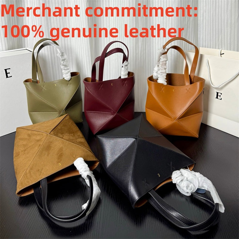 Designer bag totes fashion Puzzle Fold bag High capacity genuine leather tote bag Luxury handbag cowhide Shoulder Bag Womens mens travel bag Top qua