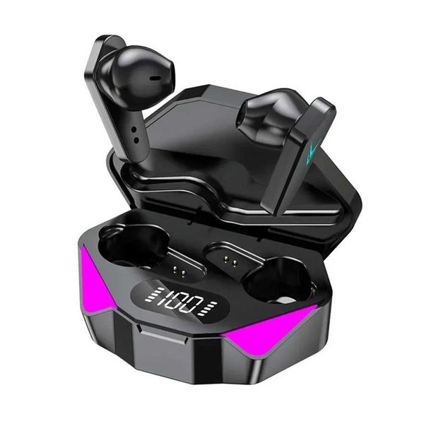 X15 TWS Wireless LED Display Gaming Earphones with Microphone Wireless Phone Noise Cancelling Earphones Y241031
