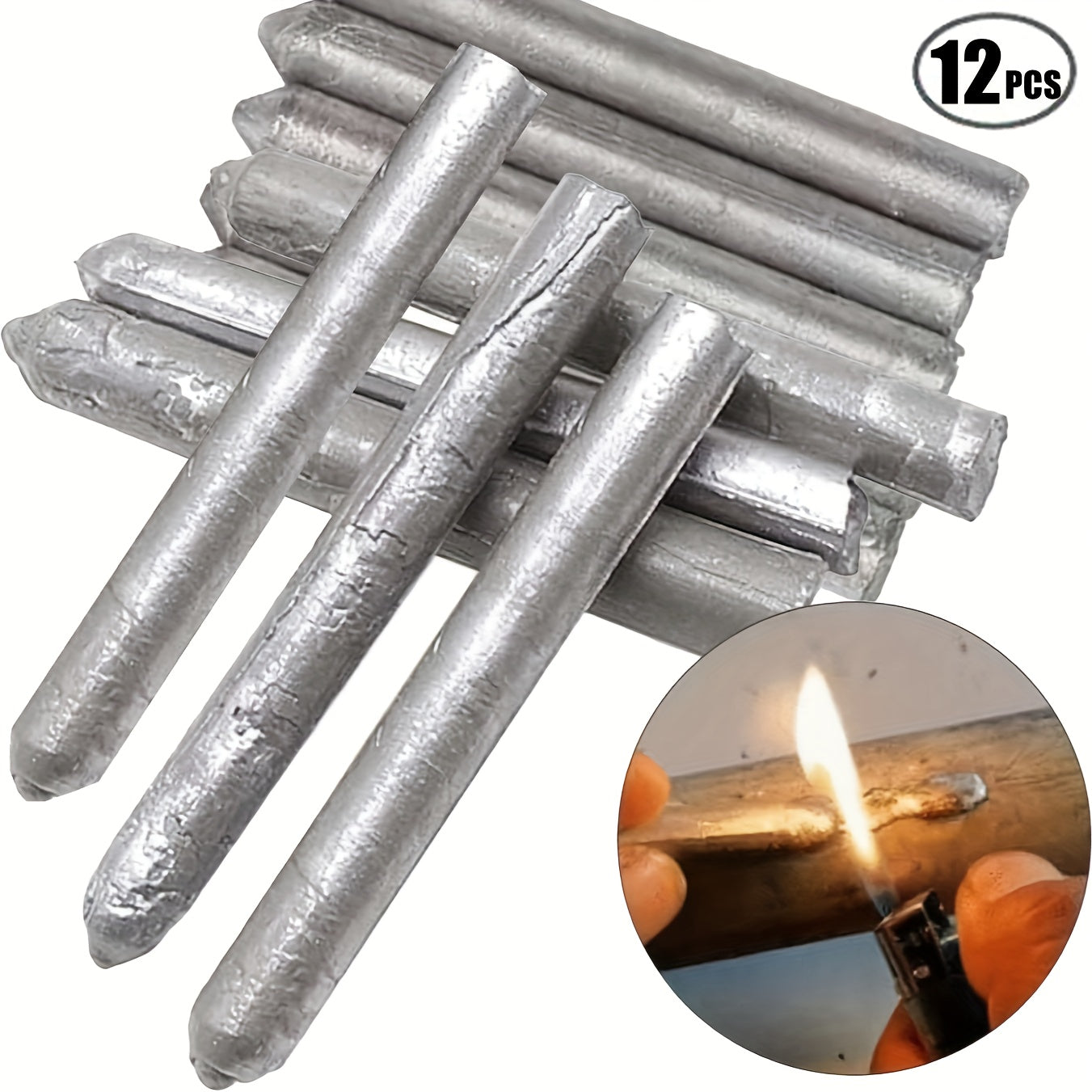 TEMU 12pcs Easy-melt Low-temp Welding Rods - Quick-fuse Powder Core Sticks For Stainless Steel, Copper, Iron, Aluminum - Versatile For Water Tanks &