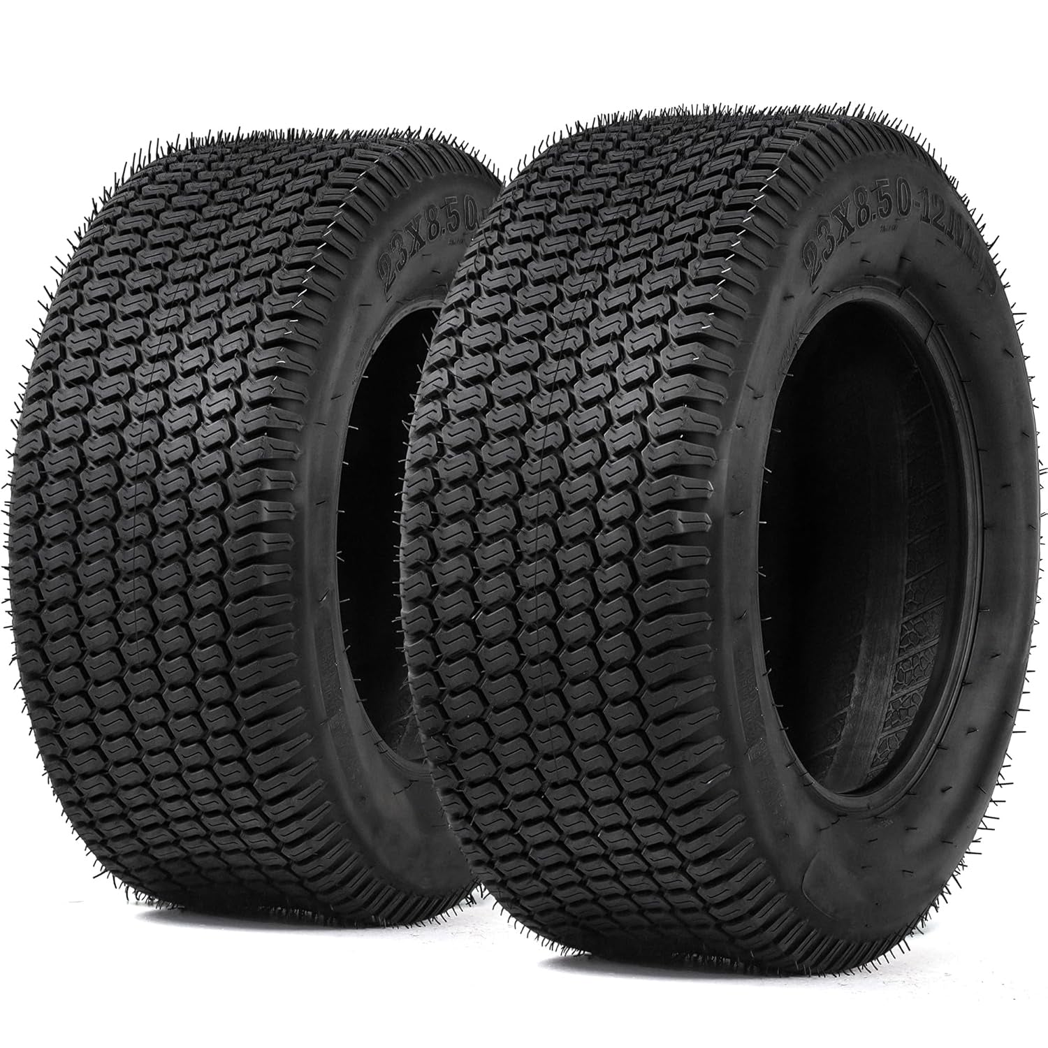 23x8.5-12 Lawn Mower Tires, Suitable for Lawnmowers, Motorcycles, Garden Tractors, Golf Carts, and Farm Equipment, 4Ply, Set of 2