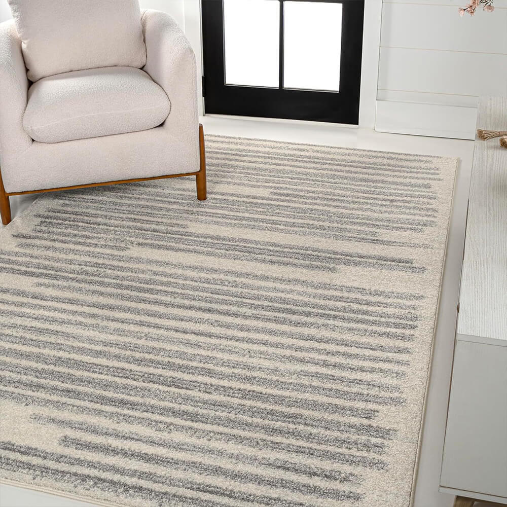 Line Texture Simple Modern Style Faux Cashmere Household Rug, 5 - 78.7 inch * 118.1 inch