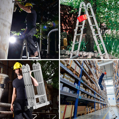 12.5-Foot Multipurpose Aluminum Folding Ladder