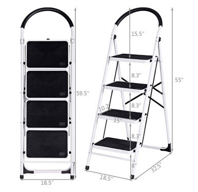 4-Step 330-Pound Capacity Folding Ladder