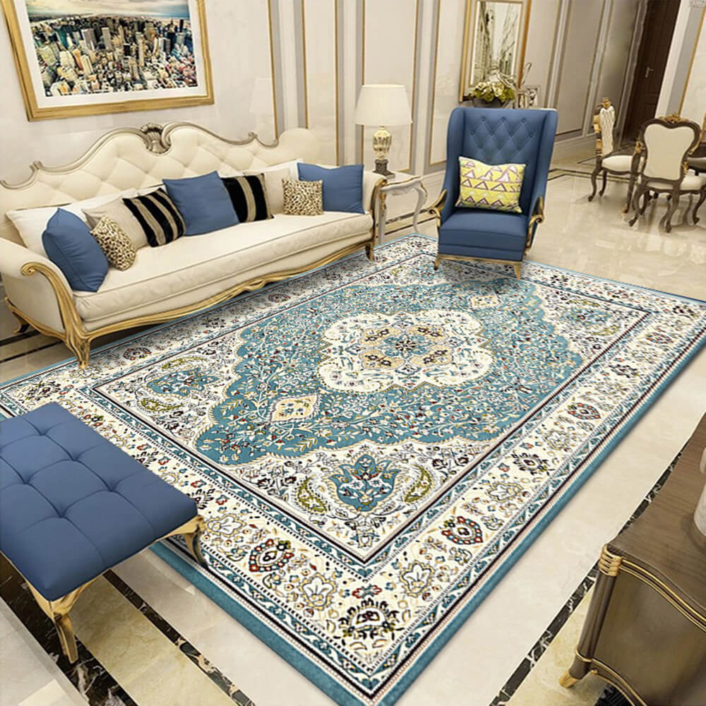 Charming Bohemian Pet Rug, Light Blue - 78.74*118.12