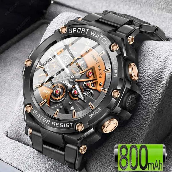 High Quality New Outdoor Sport Smart Watch Men 800mAh Large Battery BT Call IP68 Waterproof 100+ Sports Fitness Tracker SmartWatch O241213