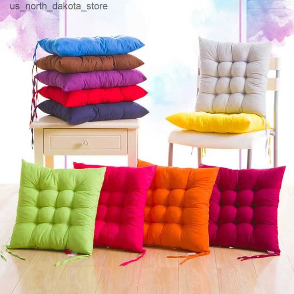 Cushion-Decorative Pillow 40cm Seat Cushion Seat Pad Fixed Rope Breathable Non-Slip Chair Cushion Nap s Home Office Sofa Cushion Throw J2411