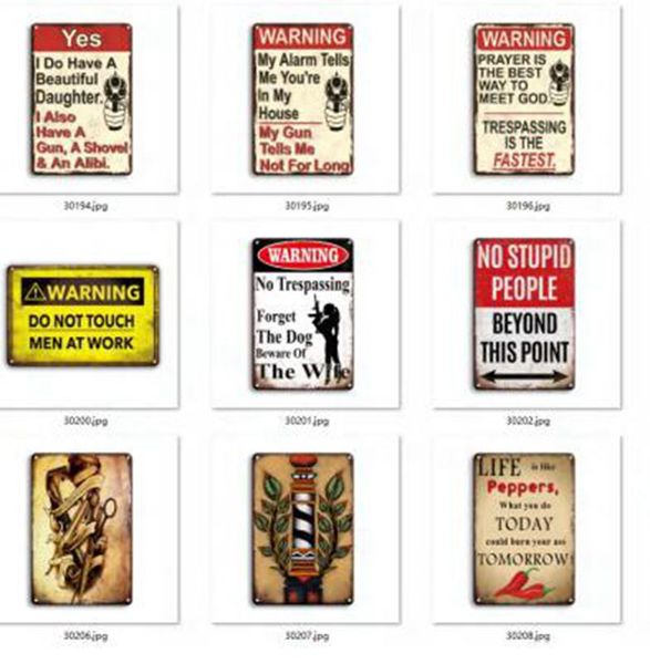 20*30cm Retro Vintage Tin Custom Print Wall Decor Metal Poster Sign WLL Z250210-1