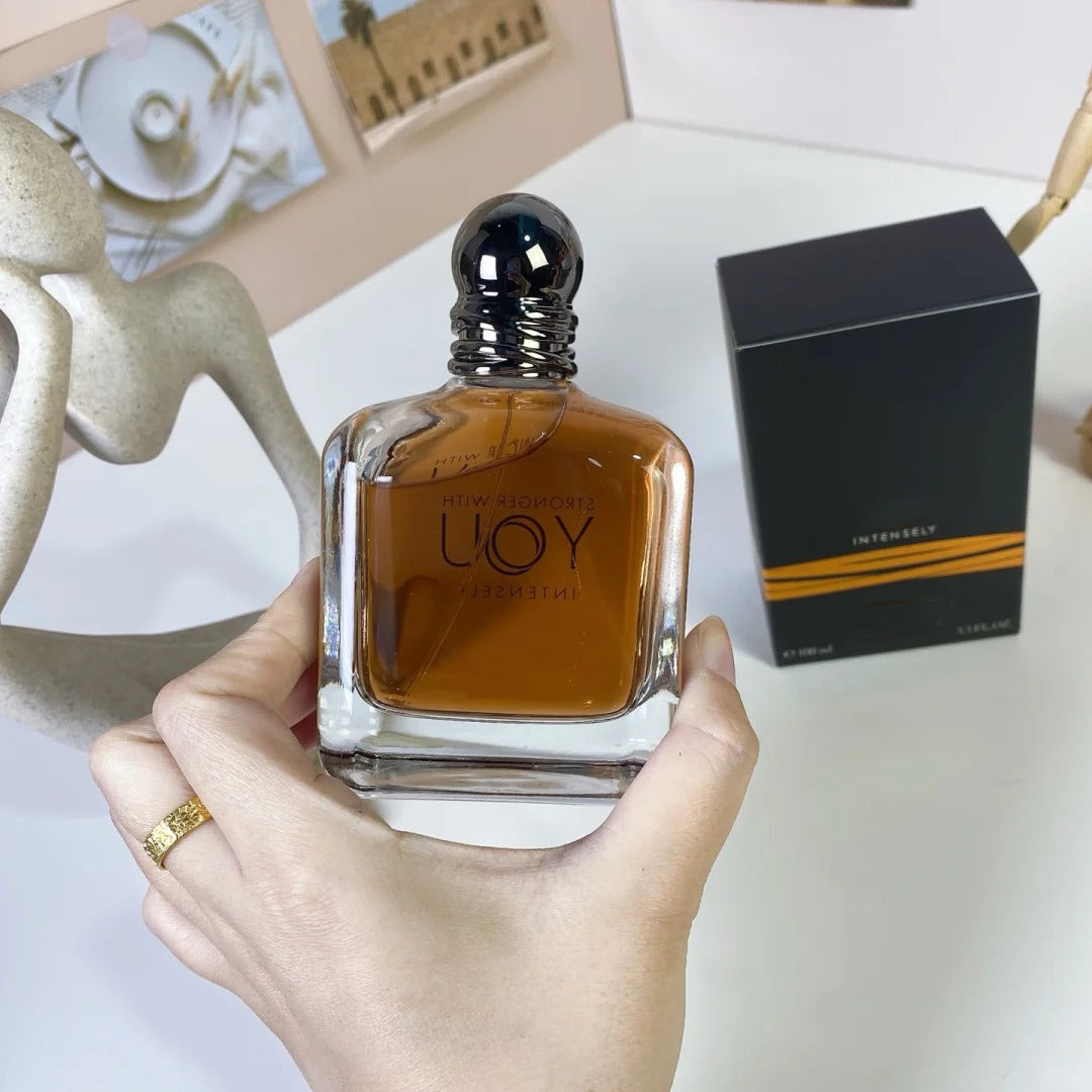 Designer Men Fragrance 100ml Stronger with You Absolutely Intense Oud Eau De Parfum Long Lasting Smell Brand Man Cologne Spray Body Mist 3.3OZ High