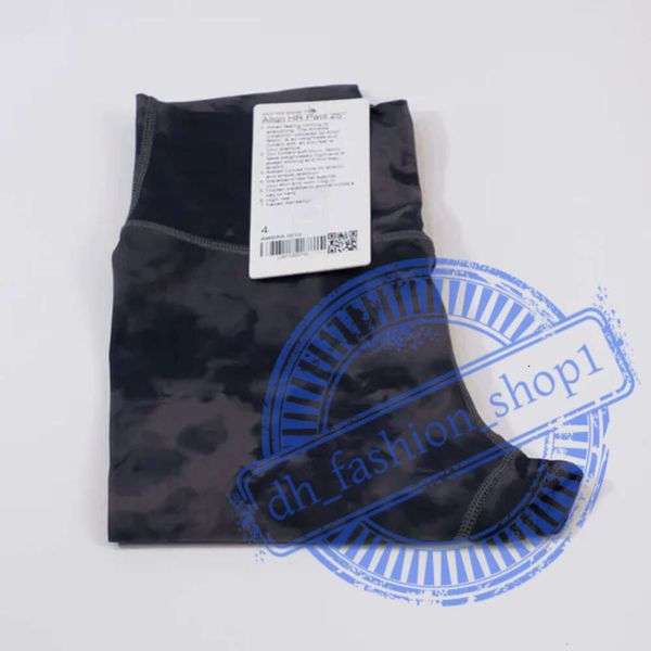 Lu Lu Yoga High Waist Tie Dye Sports Pants High Waisted Squat Proof Leggings Tummy Control Workout Leggings 4 Way Tigh Lemon 953