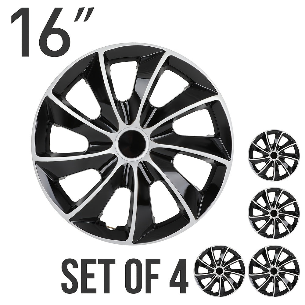 TEMU 16 Inch Hubcaps--wheel Cover-- Rim Covers For Auto Tire Replacement - Exterior Wheel Covers With Construction--pack Of 4--for Ford For For For