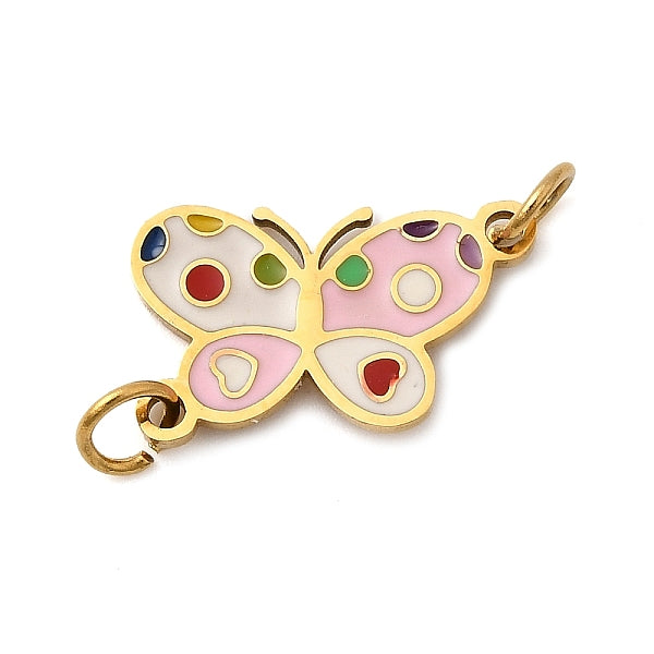 304 Edelstahl Emaille Schmetterling Verbindungsstück Charms