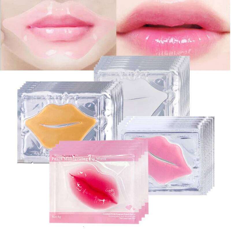 30PCS Collagen Crystal Gel Patches Moisturizing Hydrating Repair Lines Lips Plumper Pad Care Enhancement Lip Mask