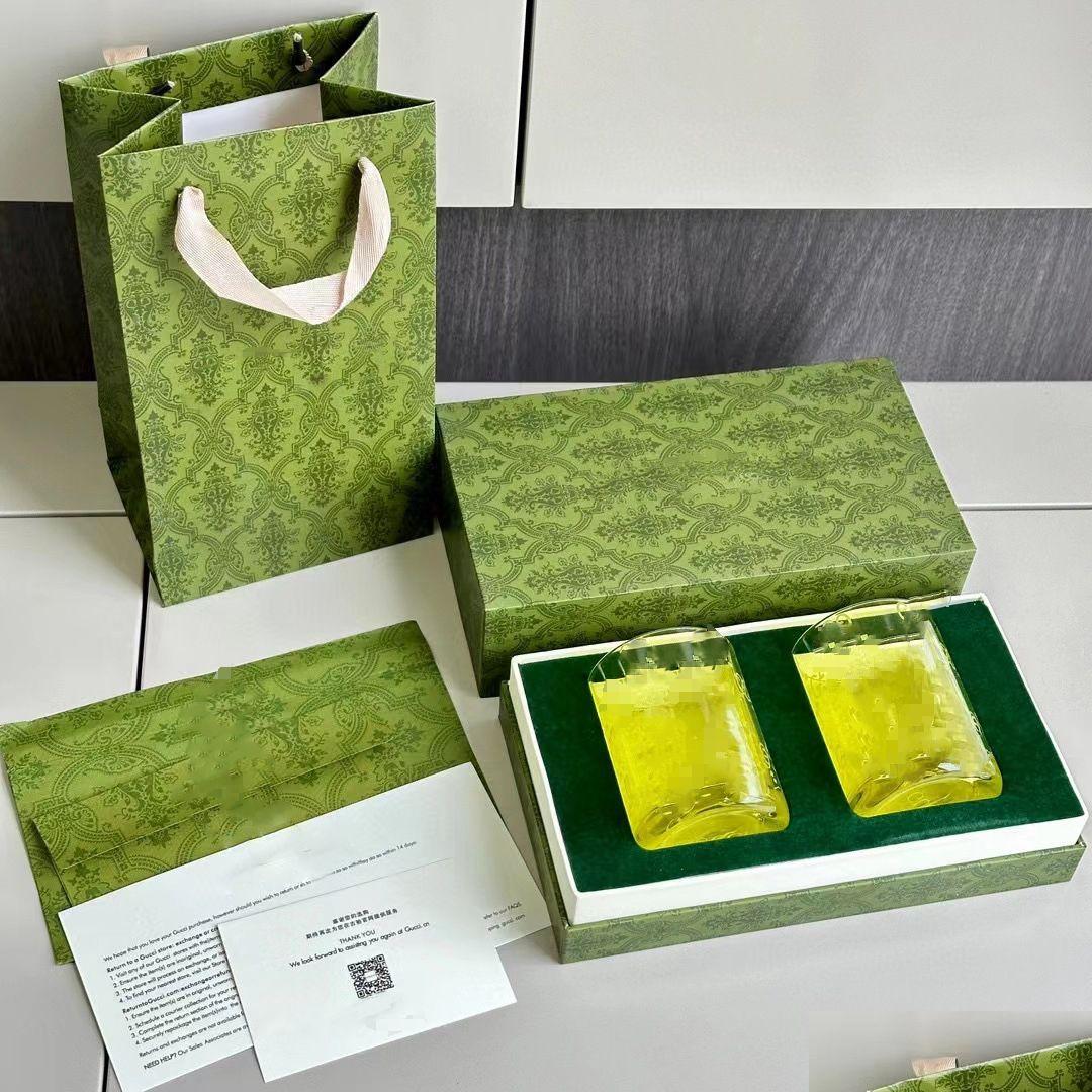 Wine Glasses Designer Premium Beer Steins And Whiskey Glass Set Luxury Crystal Cups Business Gift Logo Drop Delivery Home Garden Kit Otafh