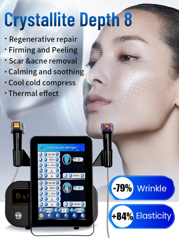 New RF Microneedling Facial Skin Care Beauty With 12 24 40 Nano Pin Cartridge Machine