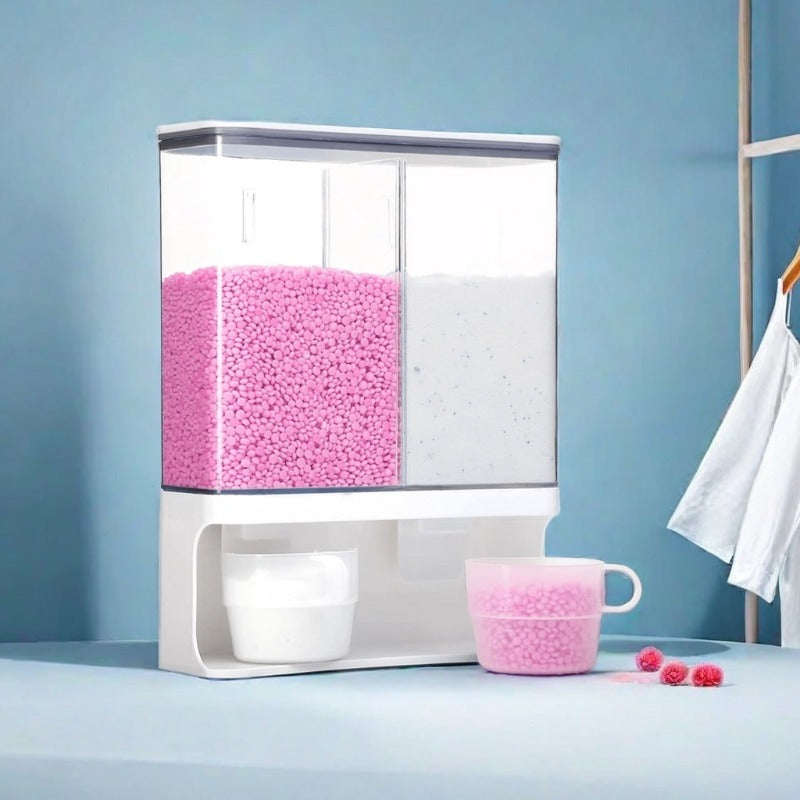 TEMU Laundry Beads And Laundry Detergent Dispenser Tissue - Wall Hanging Laundry Detergent Dispenser With Storage Box. Durable Plastic Detergent