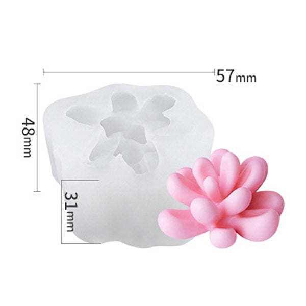Moules en silicone pour bougies bricolage en forme de plantes succulentes