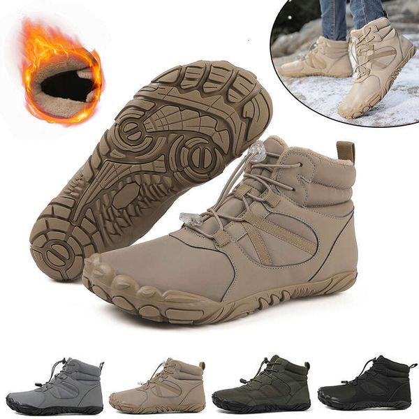 Men Women Waterproof Winter Boots Snow Barefoot Casual Outdoor Warm Work Ankle Shoes for Trekking Climbing Hiking