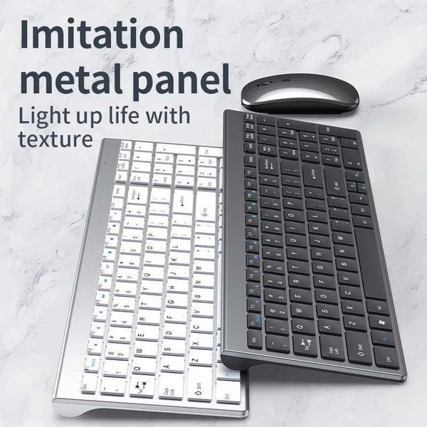 wireless connections 5.0 2.4G Wireless Keyboard and Mouse Combo Mini Multimedia Keyboard Mouse Set for Laptop PC TV iPad Macbook Android X25