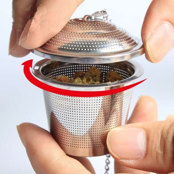 304 Stainless Steel Ball Mesh Herbal Infuser Filter Leaf Spice Tea Strainer Boil Soup For Teapot Kitchen Tool