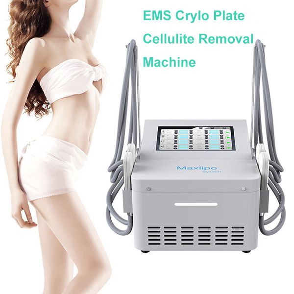 Hot selling Cryo 4 Cooling Pads Wtih EMS Stimulate Muscles Remove Cellulite Reduce Weight Body Shape Beauty Slimming Machine