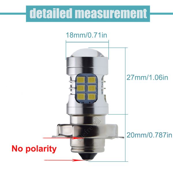 1pcs 6v 6 volts AC P26S LED BULBE MONTOBILENTE MOTOREIRO 3030 30 SMD Motobike Moto Light 6000K Scooter