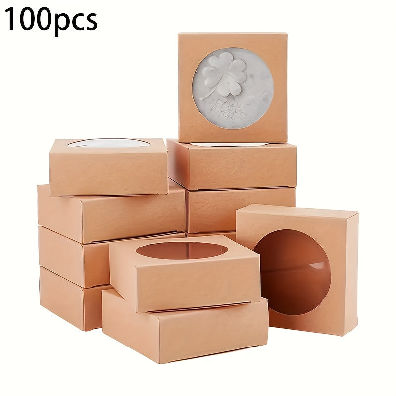 TEMU 30-100pcs- Paper Packaging Box, Non-food Direct Contact- Foldable Square Design, Perfect Jewelry Display, , Birthday And Anniversary, Wedding
