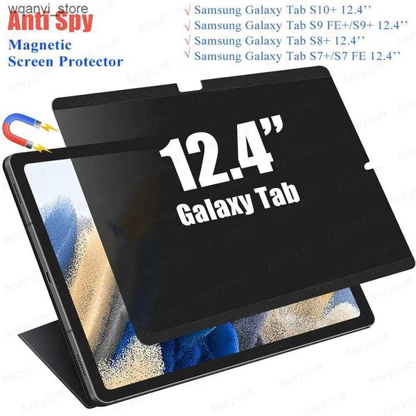 Tablet PC Screen Protectors For Samsung Galaxy Tab S10 Plus 12.4 Inch Magnetic Privacy Screen Protector Galaxy Tab S9+ Anti Spy Anti Glare A