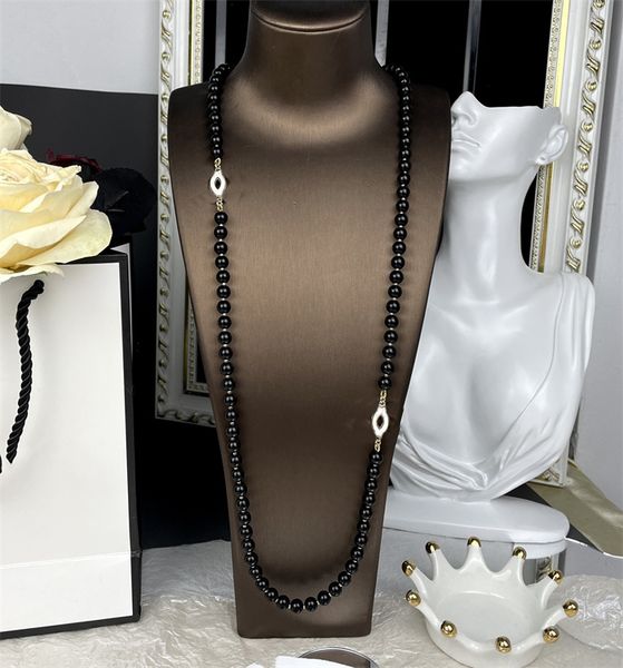 Women C Pendant Necklaces Luxury Designer C Jewelry Woman Fashion Chokers Pearl Long Sweater Chain Gold Necklace Gift Cclienss jhu