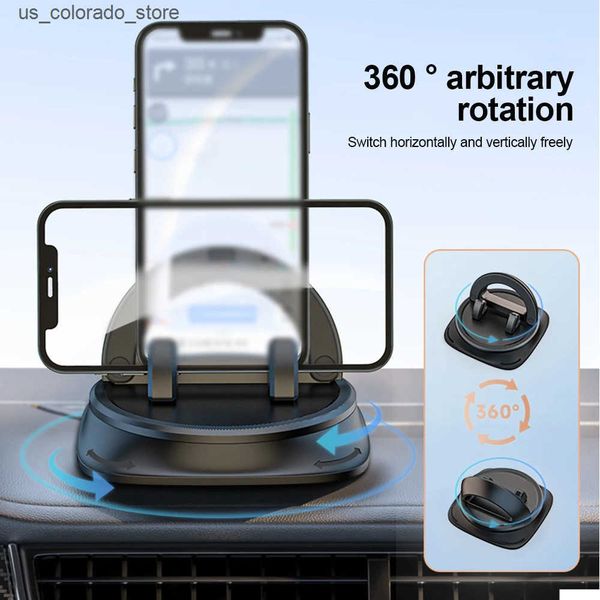 Cell Phone Mounts Holders Universal Car Phone Holder Dashboard Sticking 360 Degree Rotate Stand Bracket for iPhone Samsung Car Accessories L