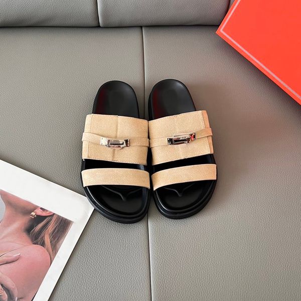 New Womens Thick Soled Slippers Home And Outdoor Beach Casual Style Slippers Family Couples Fashionable Versatile Sandals