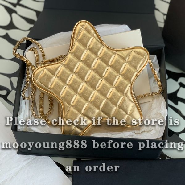 12A Upgrade Mirror Quality Designer Luxurys Star Handbags Womens Small Genuine Leather Bags Lambskin Quilted Hobo Purse Crossbody Gold Shoul