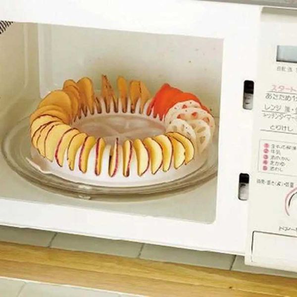 Microwave Potato Chips Maker Rack Tray Kitchen Potato chips Baking Tool DIY Baking Pan Oven Potato d hine Snacks MakerT250117