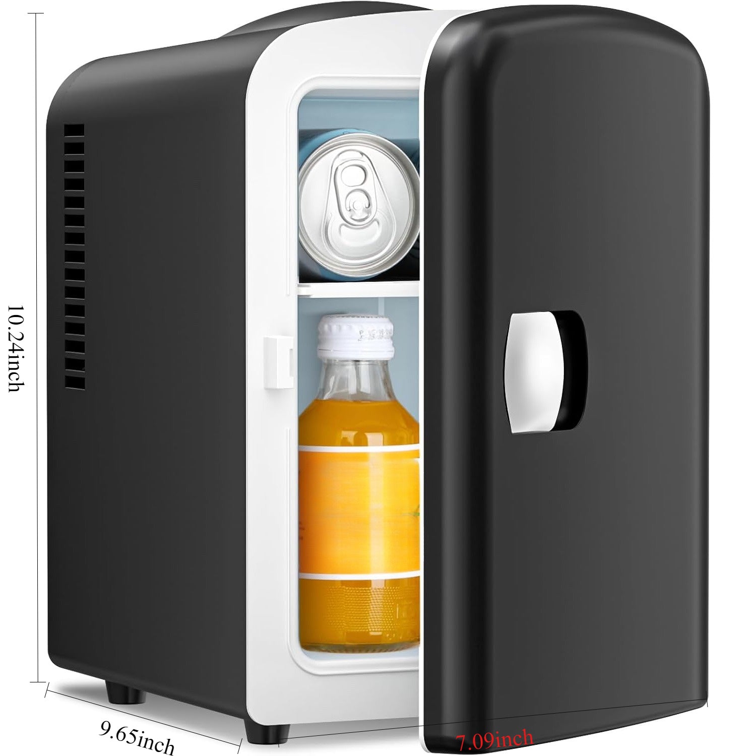 TEMU 4l Mini Fridge-3.2 Cu.ft Refrigerator With Double 2 Door, Adjustable Temperature, Full Size For Home, Kitchen, Dorm, Apartment, 06mini Fridge