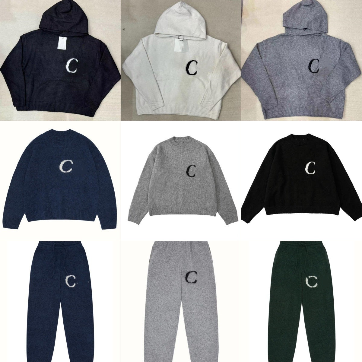 10A Designer Tracksuits Letter Jacquard Loose Hoodie Sweater High Street Men&#039;s Loose Knitted Sweater