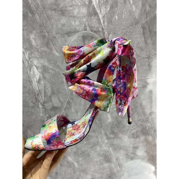 Bow Strap Ladies Shoes Summer New Style Women&#039;s Sandals With Open Toe Color Patchwork