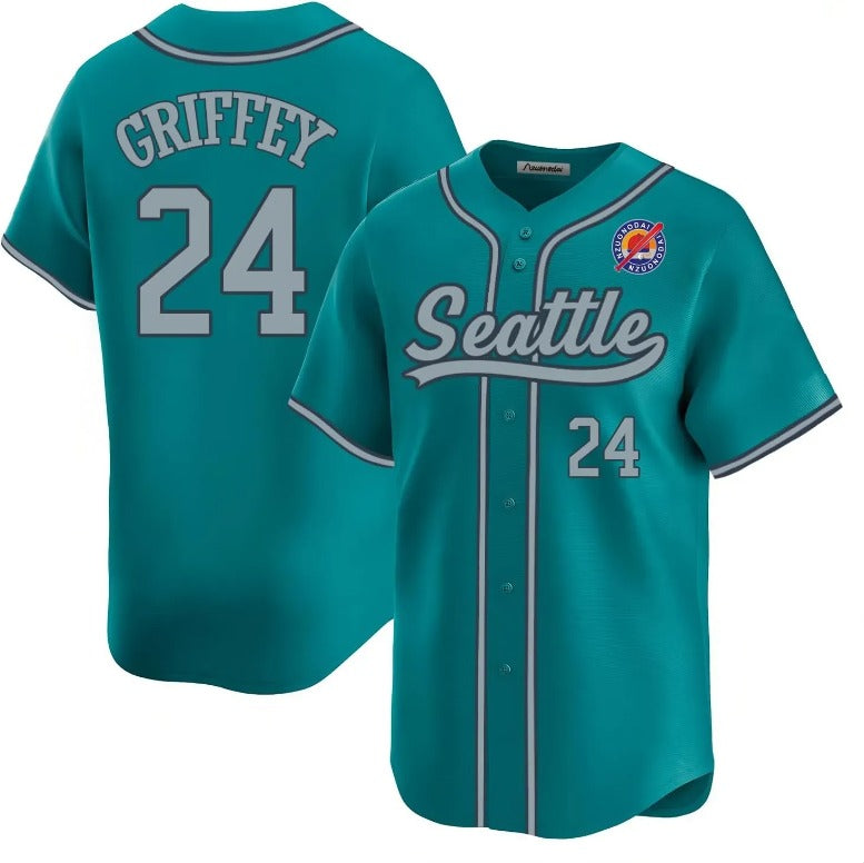 Ken 24 Griffey Mens-Youth Marinerscity Julio 44 Rodriguez 13 Abraham 10 Jarred 22 Luis 17 Mitch Custom Baseball Jerseys This baseball uniform is a q