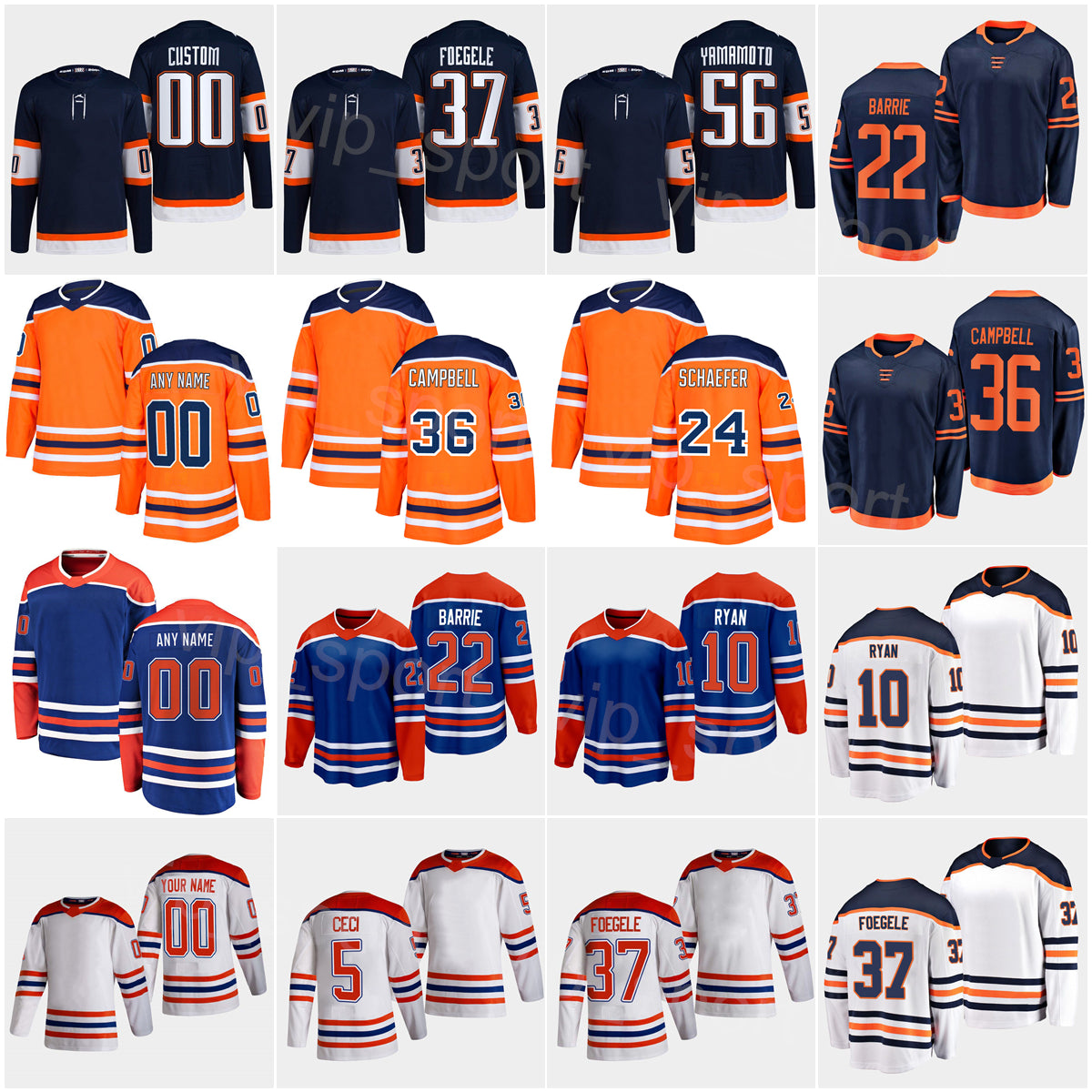 2023 Reverse Retro Hockey 71 Ryan McLeod Jersey 36 Jack Campbell 56 Kailer Yamamoto 37 Warren Foegele Cody Ceci Derek Ryan Evander Kane Mikko Koskin