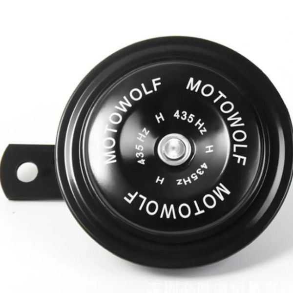 Motorcycle Horn Moto Trumpet Black Loud 12v 110db Moped Dirt Bike Electric Vehicle Scooter Air Horns Motorbike Classic Horn