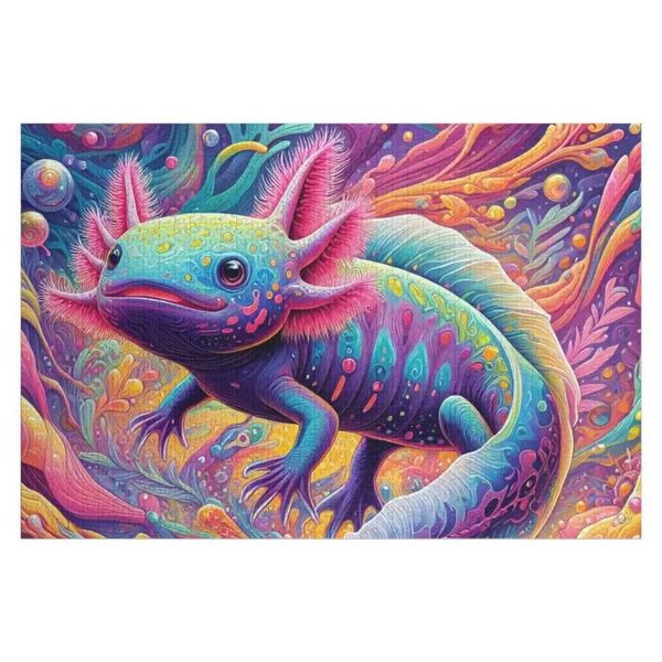 Axolotl Art #28 Axolotl Lovers Jigsaw Puzzle Baby Toy Adult Wooden PuzzleM240817